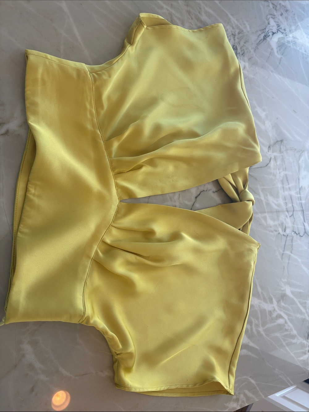 Women’s jewel tone green satin crop top